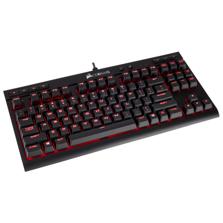 La tastiera CORSAIR K63 e' priva di tastierino numerico e presenta switch meccanici CHERRY MX Red per il massimo delle prestazioni. La retroilluminazione brillante a LED rossi per ciascun tasto conse