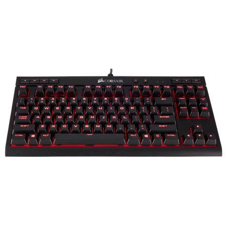 La tastiera CORSAIR K63 e' priva di tastierino numerico e presenta switch meccanici CHERRY MX Red per il massimo delle prestazioni. La retroilluminazione brillante a LED rossi per ciascun tasto conse