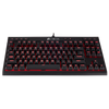La tastiera CORSAIR K63 e' priva di tastierino numerico e presenta switch meccanici CHERRY MX Red per il massimo delle prestazioni. La retroilluminazione brillante a LED rossi per ciascun tasto conse