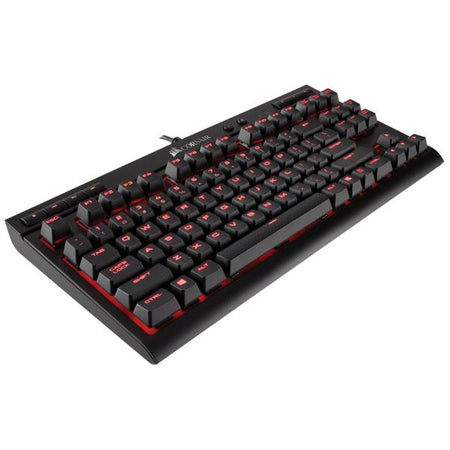 La tastiera CORSAIR K63 e' priva di tastierino numerico e presenta switch meccanici CHERRY MX Red per il massimo delle prestazioni. La retroilluminazione brillante a LED rossi per ciascun tasto conse