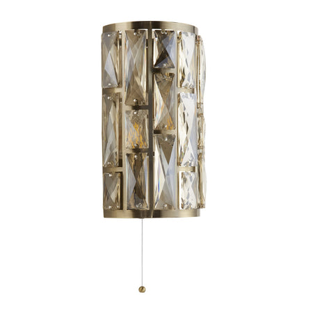 Applique Classica Gioiello Acciaio Ottone Vetro 2 Luci E14
