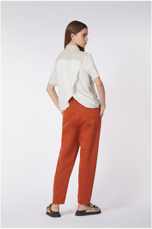 CAMICIA BIMATERIALE INCROCIO DIETRO