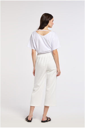 PANTALONE COULOTTE IN FELPA