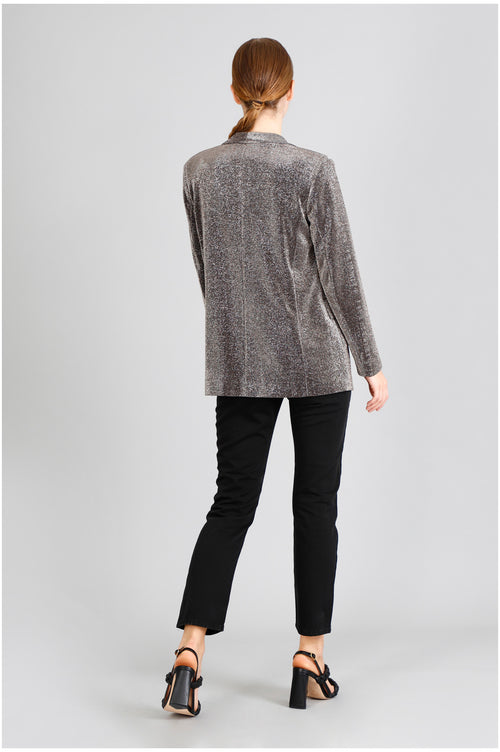 GIACCA COLLO SCIALLATO TESSUTO LUREX