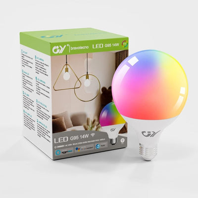 Lampadina WiFi Smart globo,14W lampadine a E27 casa intelligente 1200LM
