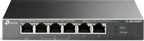 Switch Desktop 6 Porte Gigabit di cui 3 PoE+ e 1 PoE++
