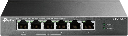 Switch Desktop 6 Porte Gigabit di cui 3 PoE+ e 1 PoE++