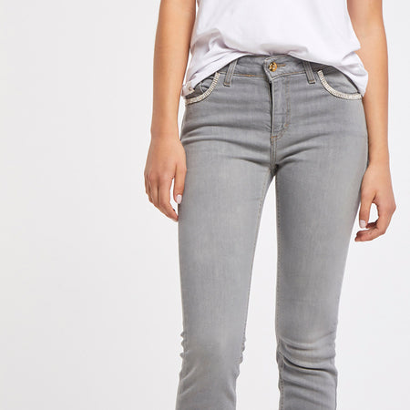 PANTALONE SLIM STRAS ALLE TASCHE