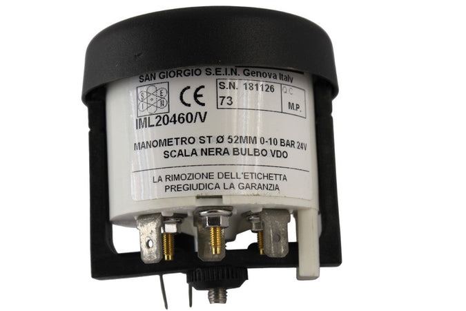 Strumento Manometro 0-10 BAR Taratura VDO 24V San Giorgio S.E.I.N