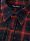 Tom Ford Camicia a quadri in misto cotone da uomo