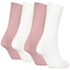 Calvin Klein donna pack 4 calze bianco rosa 701235384003801