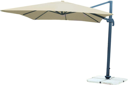 Ombrellone PARK Quadro Braccio laterale MT. 3x3 Bianco o Ecru' ARREDO GIARDINO