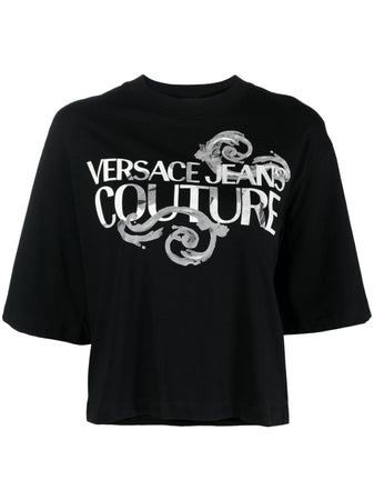 VERSACE JEANS COUTURE T-SHIRT Donna Versace Jeans Couture 76hahg01-cj00g-899 Nero da donna