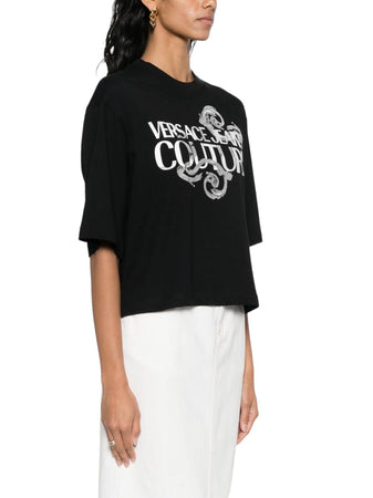 VERSACE JEANS COUTURE T-SHIRT Donna Versace Jeans Couture 76hahg01-cj00g-899 Nero da donna