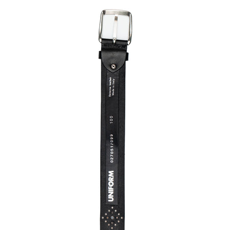 UNIFORM Cintura Borchie Leather Belt Black da uomo