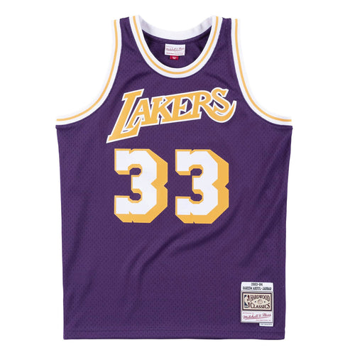MITCHELL AND NESS Mitchell and Ness Swingman Jersey Los Angeles Lakers Away 1983-84 Kareem Abdul-Jabbar da uomo