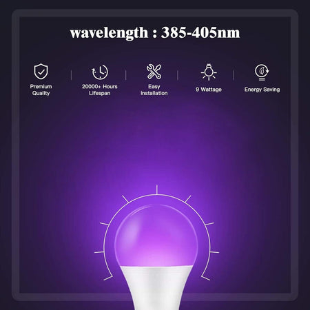Lampadina UV 9W, E27 Lampadine UV LED, Effetto Della Luce Ultravioletta