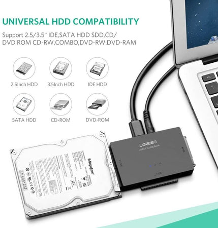 UGREEN (30353) Convertitore da USB 3.0 a SATA e IDE