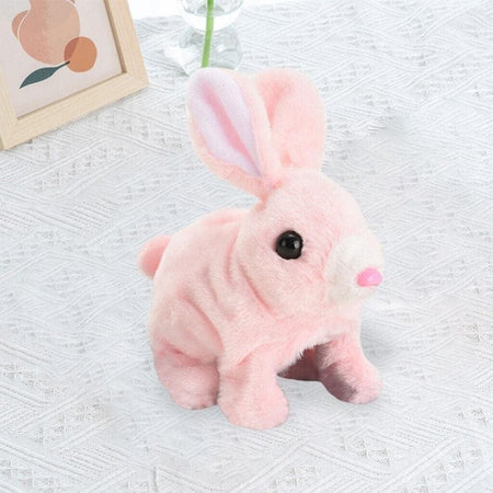 Giocattolo per bambini a forma di coniglio rosa rosa