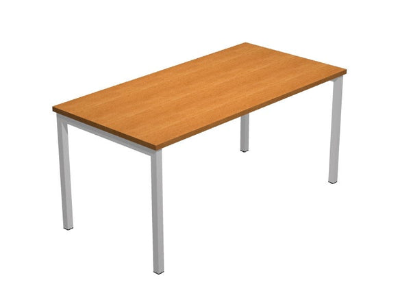 Scrivania con fianchi metallici a sezione quadrata 40x40 per ufficio cm. 120/160/180x80x72,5h