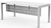 Scrivania con fianchi metallici a sezione quadrata 40x40 per ufficio cm. 120/160/180x80x72,5h