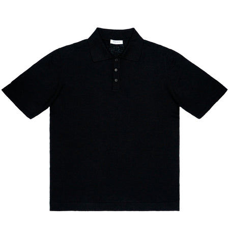 WOOL &amp; CO Polo Lino Black MM da uomo
