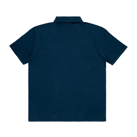 WOOL &amp; CO Polo Jersey Cotone Blu MM da uomo