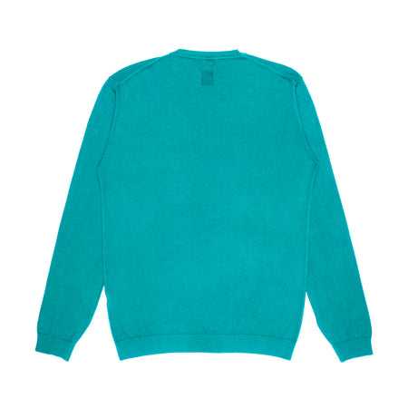 WOOL &amp; CO Maglia Paricollo Filo Cotone Smeraldo ML da uomo