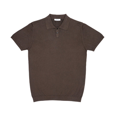 WOOL & CO Polo Filo Cotone Moka da uomo