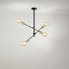 Lampadario In Metailo Ndustrial Vector Nero 4 Luci E27