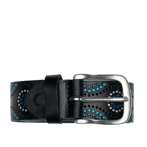 UNIFORM Cintura Borchie Ginza Leather Belt Black da uomo