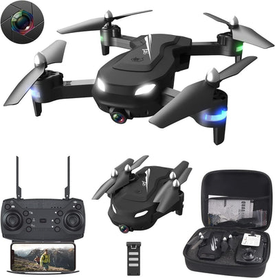 Wipkviey T26 Drone con Telecamera, 1080P HD Pieghevole FPV Trasmissione, doppia