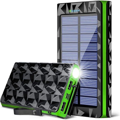 Powerbank solare portatile USB-C batteria esterna, impermeabile 26800 mAh