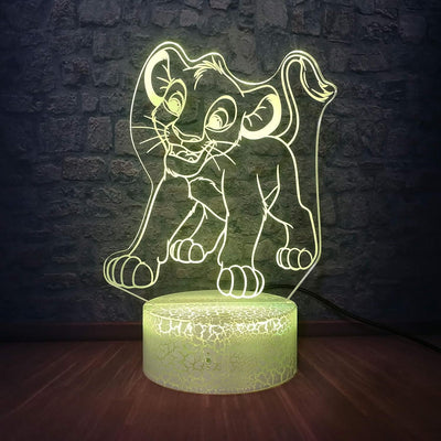 Simba Lampada Luce Notturna Bambino Film di Cartoni Animati, Lampada a LED