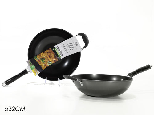 Wok Ø32cm con 2 Manici Assortiti