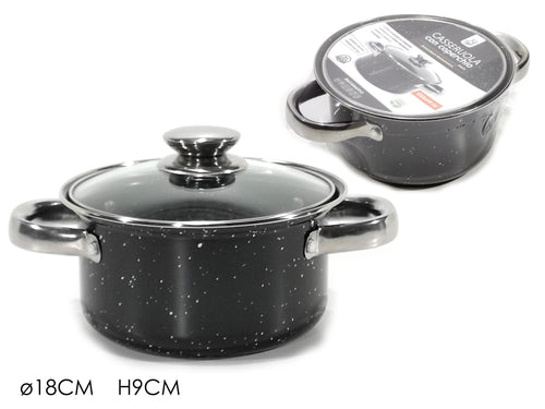 Casseruola con Coperchio Ø18x9cm