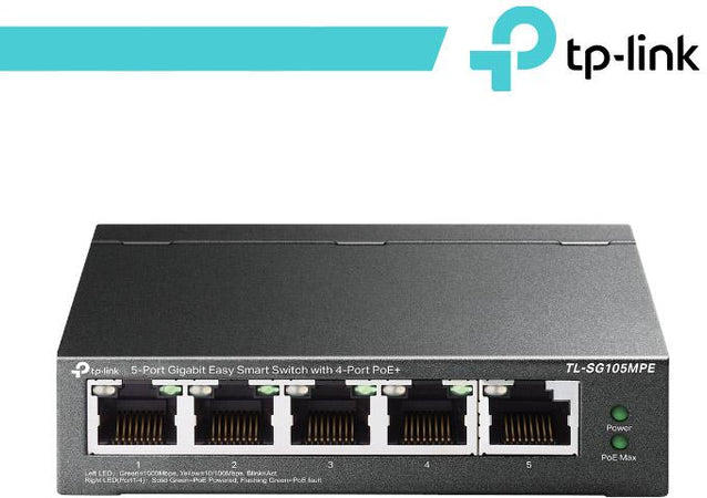 TP-Link 5-Port Gigabit Easy Smart Switch con 4-Porte PoE+