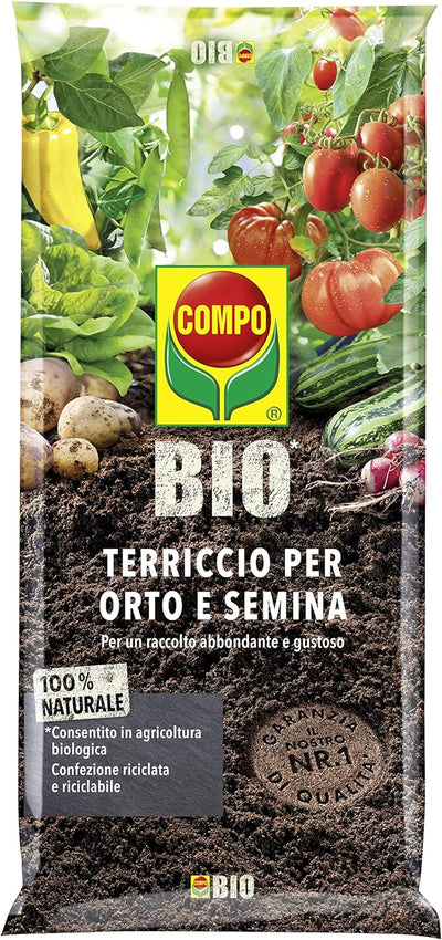 COMPO BIO Terriccio per orto e semina 20 lt Per colture orticole frutticole e semina