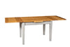 Biscottini Tavolo Country allungabile in legno massello di tiglio struttura grigio anticato piano naturale Made in Italy