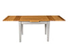 Biscottini Tavolo Country allungabile in legno massello di tiglio struttura grigio anticato piano naturale Made in Italy