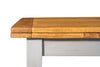 Biscottini Tavolo Country allungabile in legno massello di tiglio struttura grigio anticato piano naturale Made in Italy