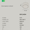 Plafoniera alluminio metacrilato Gea Led CLOE 65 GPL240N LED lampada soffitto bianco moderna