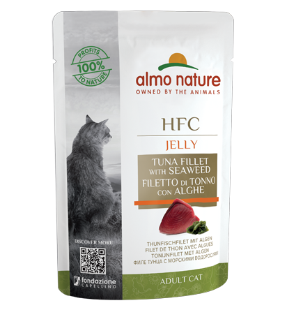 Almo Nature Bustina HFC Jelly gusto Tonno e Alghe per Gatti Adulti 55gr