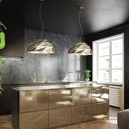 Lampadario In Metallo Contemporaneo Tilt Oro 3 Luci E27