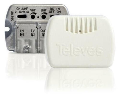 Amplificatori da interno 1ing/2usc VHF/UHF Televes 5627 con filtro LTE 4G