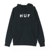 HUF Felpa Cappuccio Uomo Essentials Og Logo Black da uomo