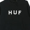 HUF Felpa Cappuccio Uomo Essentials Og Logo Black da uomo
