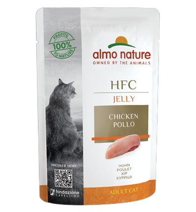 Almo Nature Bustina HFC Jelly gusto Pollo per Gatti Adulti 55gr
