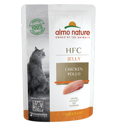 Almo Nature Bustina HFC Jelly gusto Pollo per Gatti Adulti 55gr