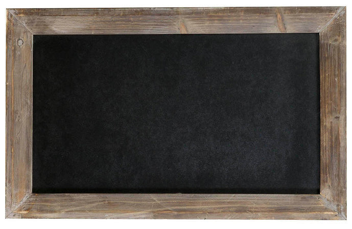 Biscottini Lavagna da parete verticale/orizzontale con cornice in legno finitura legno anticato 50x3x80 cm